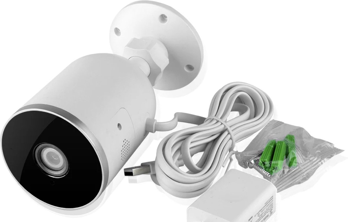 DrPhone CCS10 - WiFi Camera - iP Cam met Audio - Google Home / Alexa - Sensor Beweging - Waterdicht - voor Smartphone - 1080P Full HD - Nachtzicht