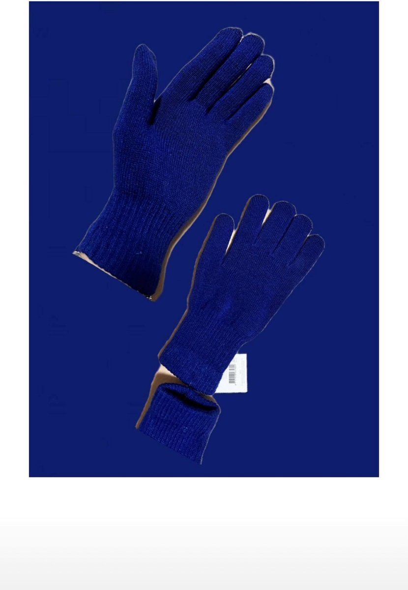 handschoen donker blauw - winter handschoen - handschoen donker blauw - handschoen met vingers