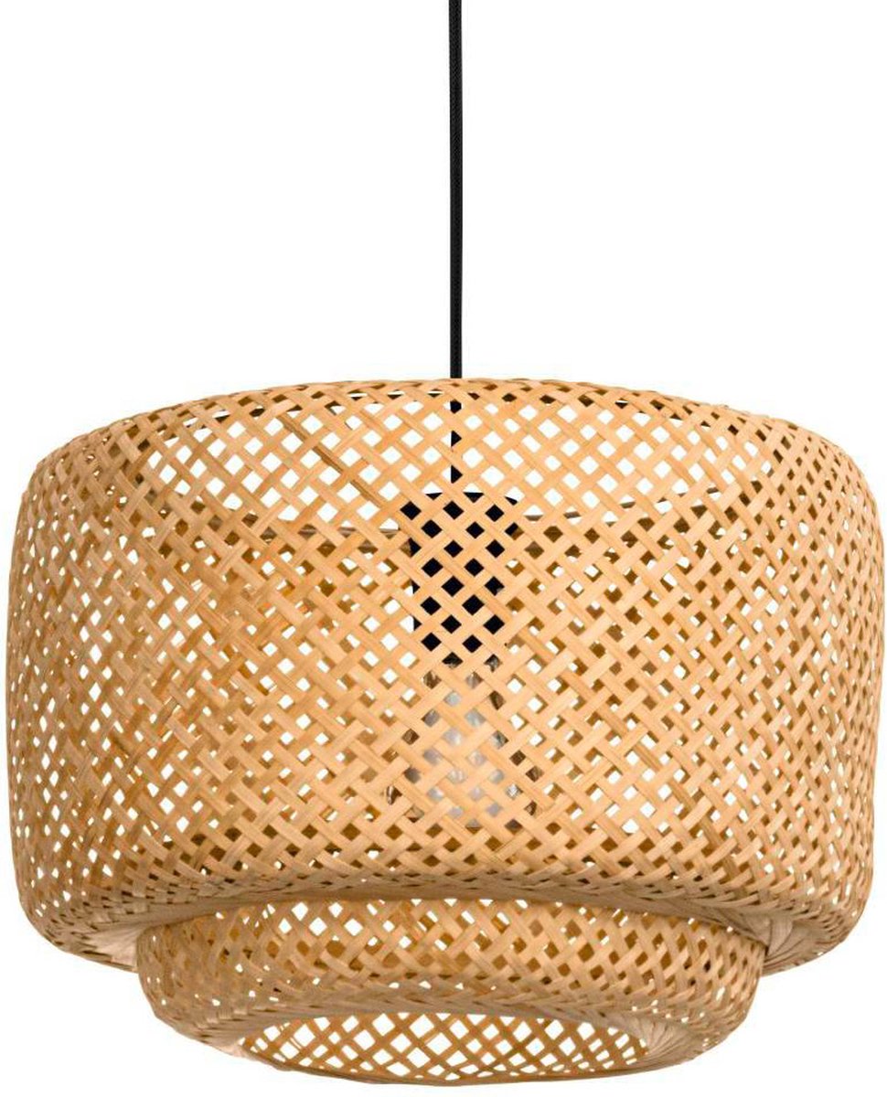 EGLO Hettonle Hanglamp - E27 - Ø 42 cm - Zwart/Natuur