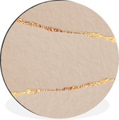 WallCircle - Wandcirkel - Muurcirkel - Goud - Glitter - Abstract - Luxe - Aluminium - Dibond - ⌀ 30 cm - Binnen en Buiten