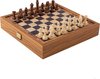 Afbeelding van het spelletje Classic Style 2-in-1 combo Walnoot Schaken Backgammon 27x27 cm Top Kwaliteit  Klasse en Geweldig