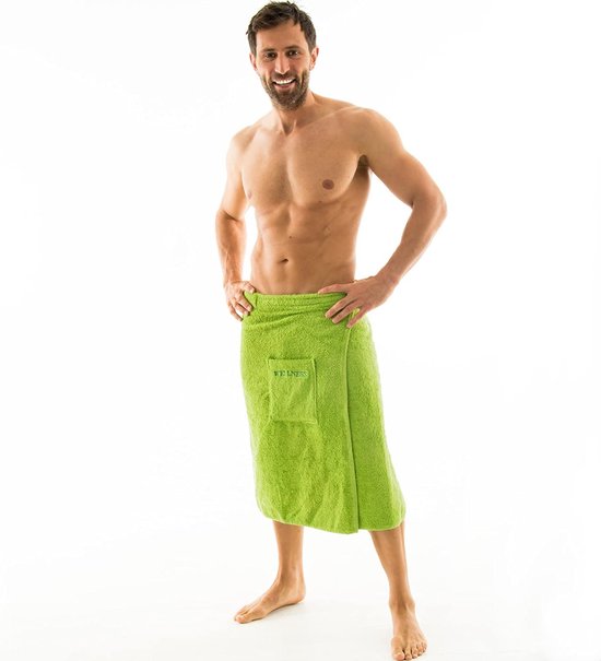aqua-textil Wellness Sauna Kilt Homme 70 x 160 cm vert coton sauna paréo  éponge kilt... | bol