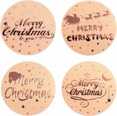 Kerst Stickers rond Multiplaza "MERRY CHRISTMAS" - 50 stuks - bedankt - groet - promoten bedrijf - hobby - bedrijf - webshop - bestellingen - brief - pakket - kado