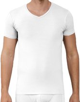 BAYDO V-hals allover modern dessin heren T-Shirt Wit