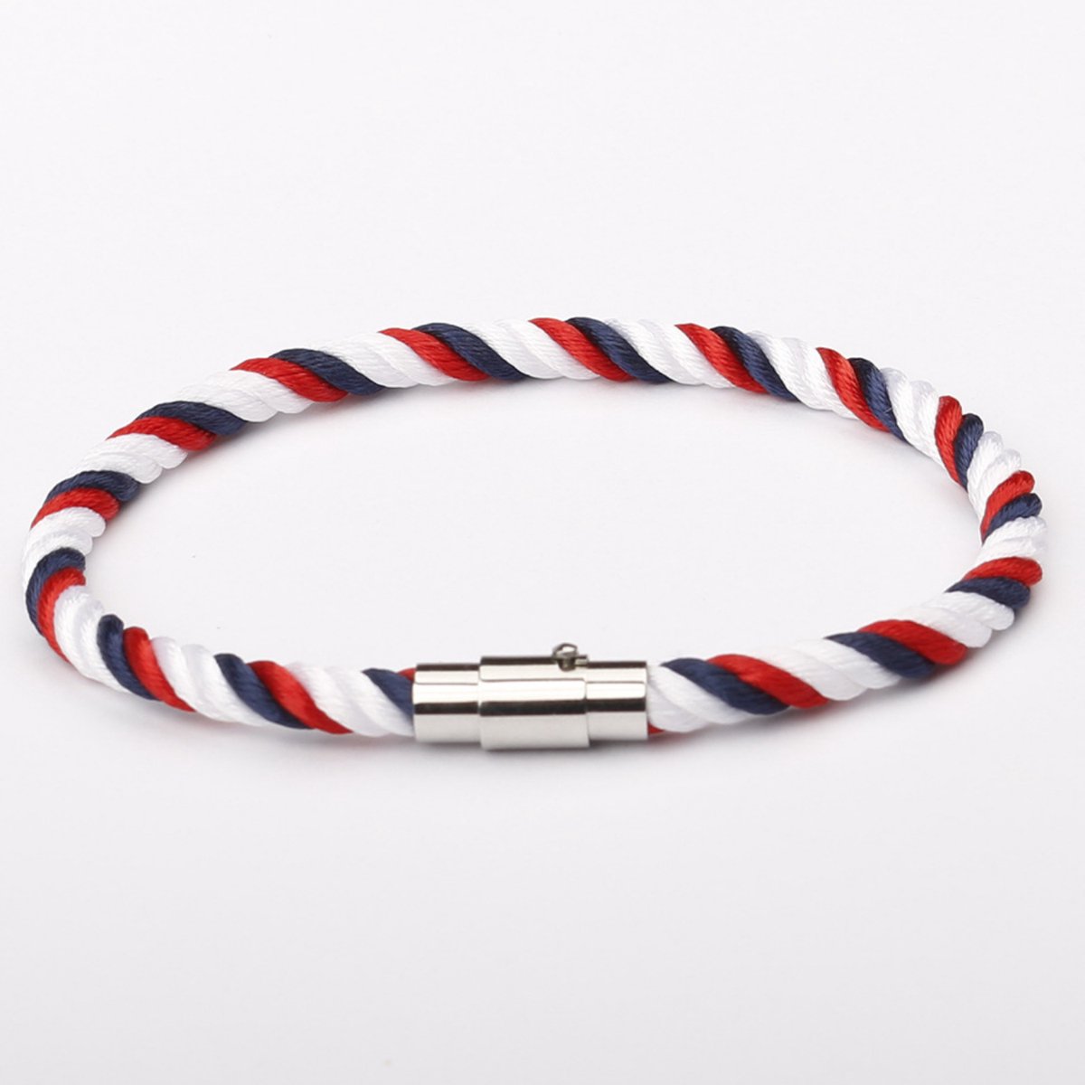 Kungu - Rood, Wit, Blauw - Luxe rope armband voor heren en dames - Outdoor Milano line - Cadeau - Geschenk - Voor Man - Vrouw - Armbandje - Jewellery
