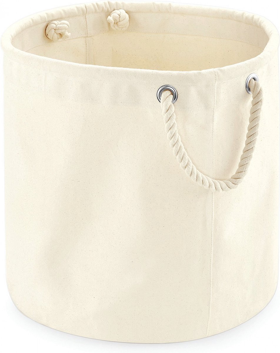 Stevige canvas cadeau/opbergzak - 30 x 30 cm - beige - Katoenen opbergzakken - Cadeauzak - 21 liter
