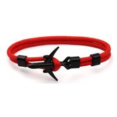 Rood - Viegtuig - Luxe rope armband voor heren en dames - Outdoor Milano line - Cadeau - Geschenk - Voor Man - Vrouw - Armbandje - Jewellery