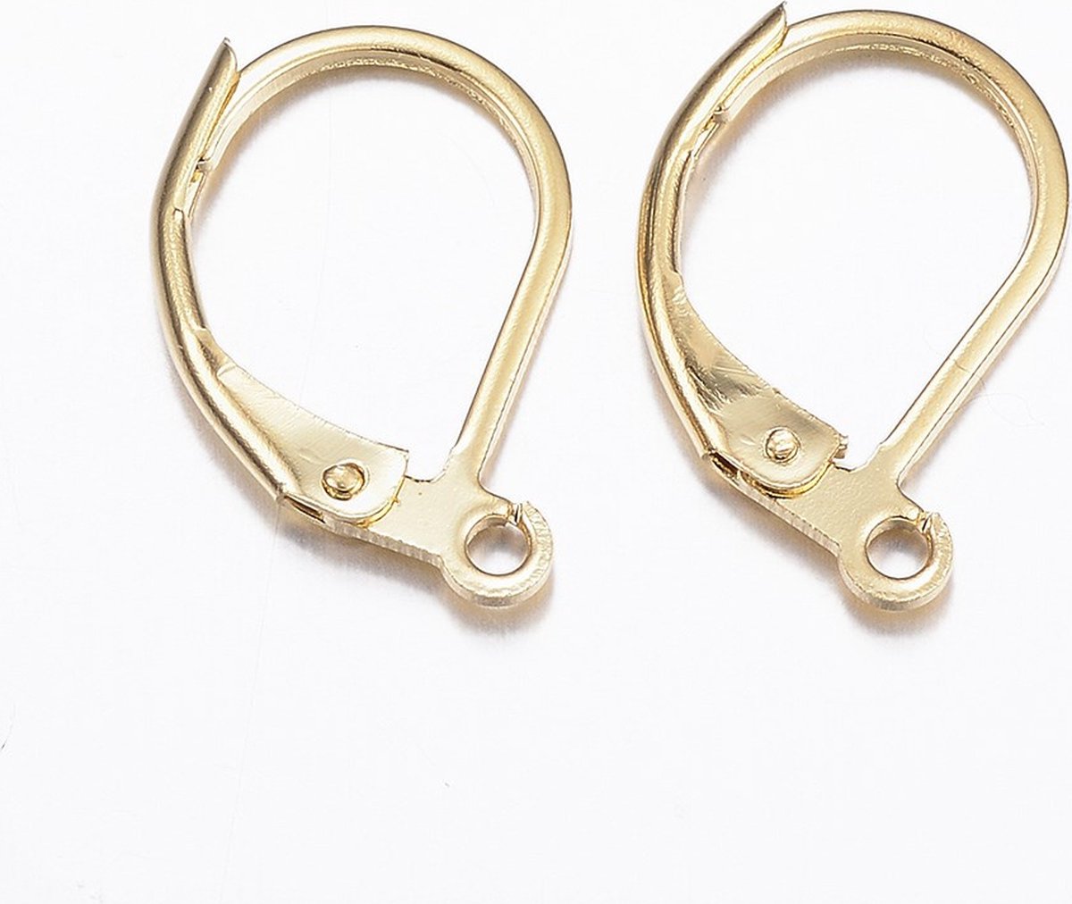 Stainless Steel Huggie Oorringen (14 x 12 mm) Goud (4 Stuks