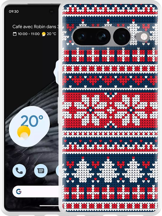 Google Pixel 7 Pro Hoesje Gebreide Kersttrui II - Designed by Cazy