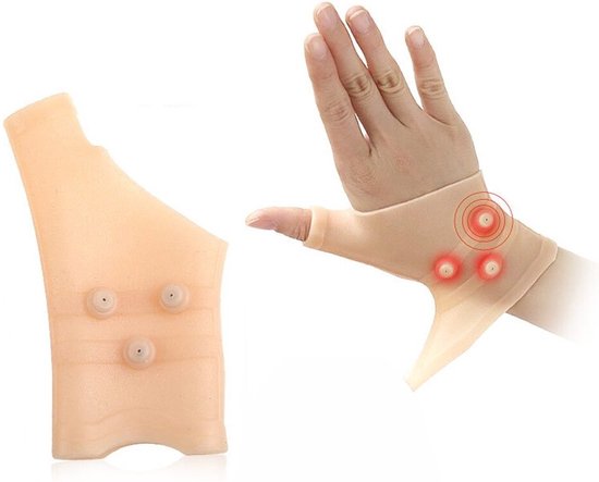 WiseGoods Luxe Magnetische Handschoen - Polsbrace - Duimbrace - Brace - Polsbandage - Siliconen & Magneten - Polssteun - Pijn