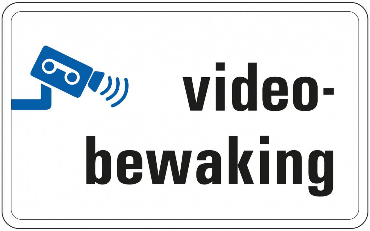 Videobewaking sticker 320 x 200 mm