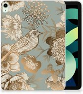 Siliconen Hoesje geschikt voor iPad Air (2020/2022) 10.9 inch Vintage Bird Flowers