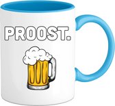 Proost - Bier kleding cadeau - bierpakket kado idee - grappige bierglazen drank feest teksten en zinnen - Mok - Aqua