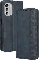 Mobigear Telefoonhoesje geschikt voor Nokia G60 5G Hoesje | Mobigear Sensation Bookcase Portemonnee | Pasjeshouder voor 3 Pasjes | Telefoonhoesje voor Pinpas / OV Kaart / Rijbewijs - Blauw