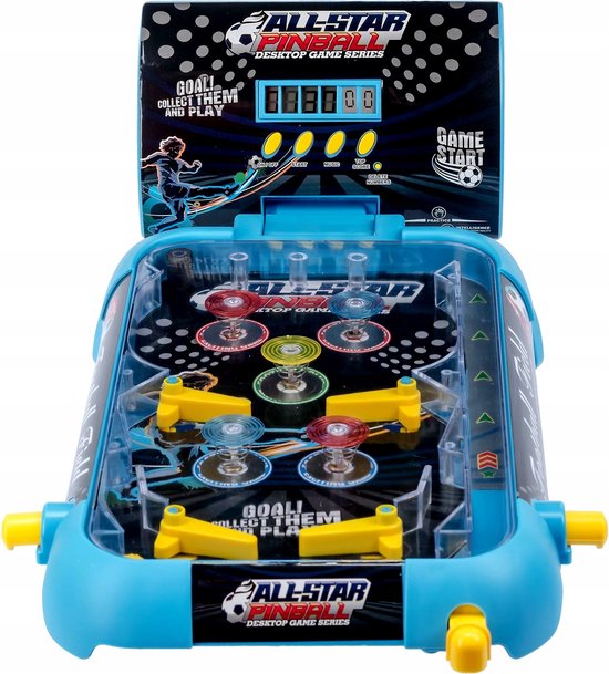 Thumbnail van een extra afbeelding van het spel Mivida - Flipperkast - Arcade - Speelkast - Blauw - LCD Display - Compact - Voetbal Thema - Spelletjes - Speelgoed - Pinball - Flipperen - Sinterklaas - Kerst - Cadeau