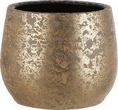 Mica Decorations Clemente Bloempot - H20 x Ø25,5 cm - Terracotta - Goud