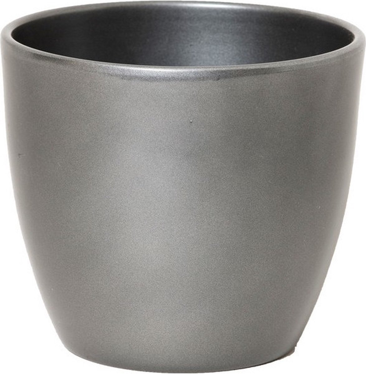 Floran Plantenpot - grijs - mat - keramiek - H13 x D12 cm - bloempot
