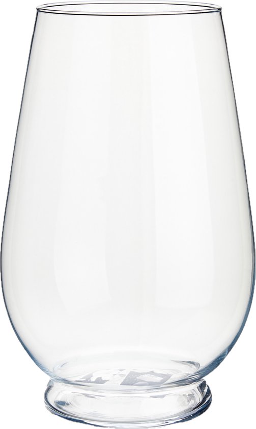 Bloemenvaas van glas 18 x 29 cm - Glazen transparante cilinder vazen