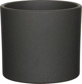 Mica Decorations Bloempot - donkergrijs - keramiek - 17 x 14 cm - plantenpotten