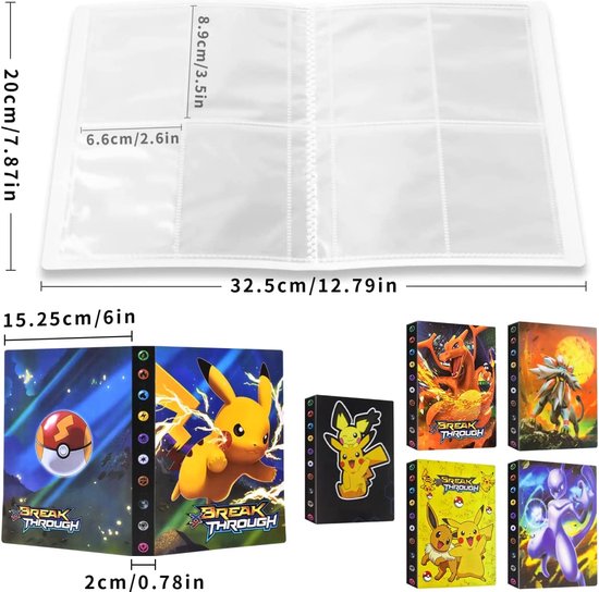 Album de collection pour cartes Pokémon - Pochette de cartes - Pochette de  collection... | bol.com