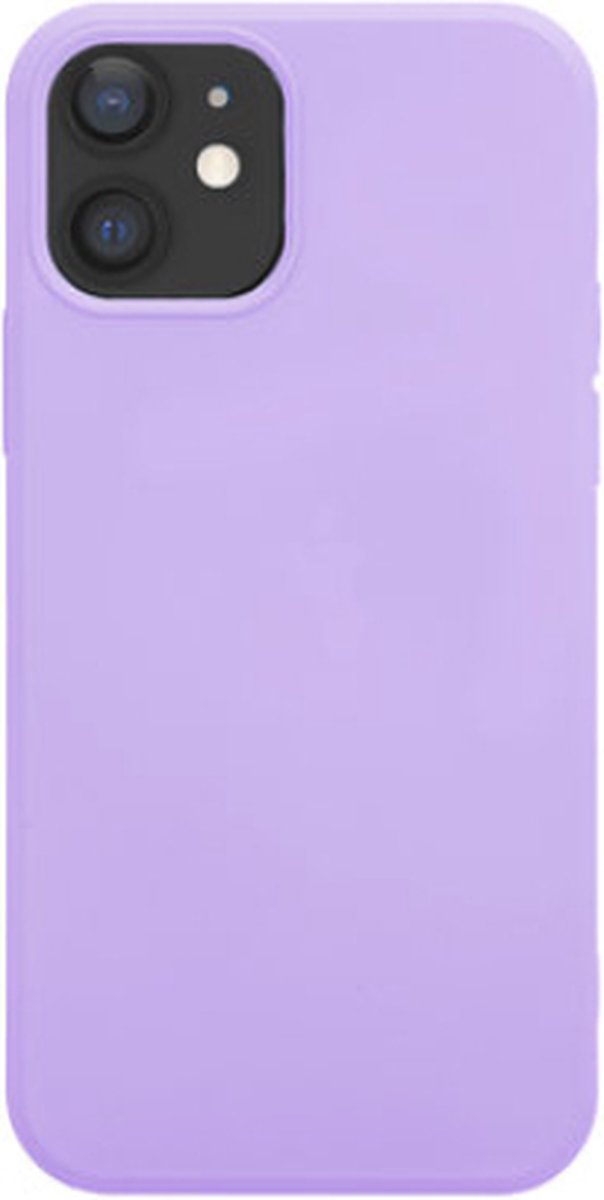 Iphone 12/ 12 Pro hoesje - siliconen case - telefoonhoesje - lila