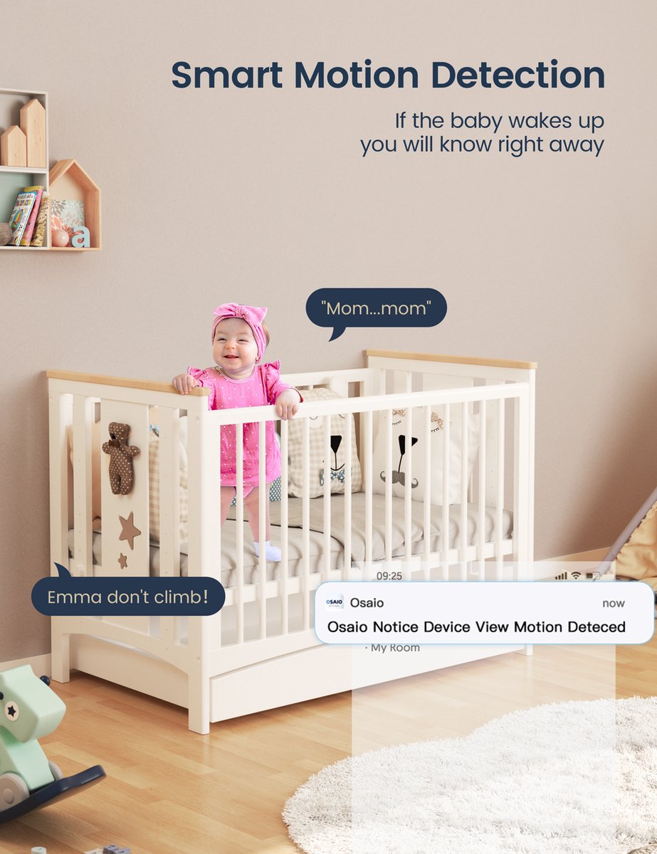 KALADO GC1Pro Wifi Babyfoon met Camera - Nachtzicht - afbeelding 3