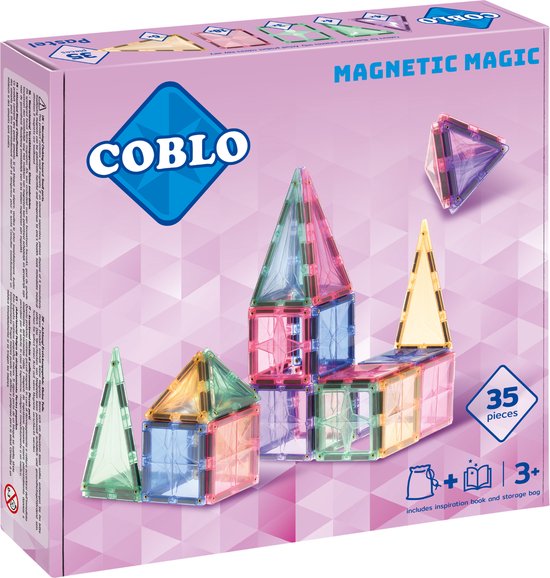 Coblo Pastel - 35 stuks - Magnetisch speelgoed - Montessori speelgoed