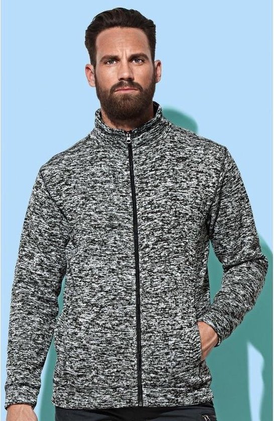 Stedman Fleece vest premium Donker Grijs gemêleerd voor heren - Outdoorkleding wandelen/kamperen - Vesten/jacks herenkleding L - Stedman