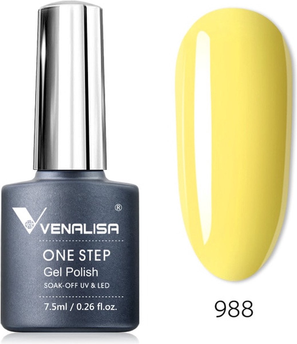 3-in-1 UV Gel Polish One Step Soak Off Gellak 988 Yellow