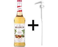 Monin Koffiesiroop Hazelnoot Siroop 70cl Met Doseer Pompje!