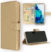 Casemania Hoesje Geschikt voor Samsung Galaxy A21S Goud - Portemonnee Book Case - Kaarthouder & Magneetlipje