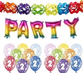 Partydeco - 2 jaar feestartikelen pakket slingers/ballonnen/letters