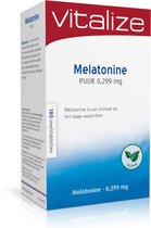 Vitalize Melatonine Puur 0,299 mg 180 tabletten - Speelt een rol bij een goede nachtrust - Handige smelttabletten