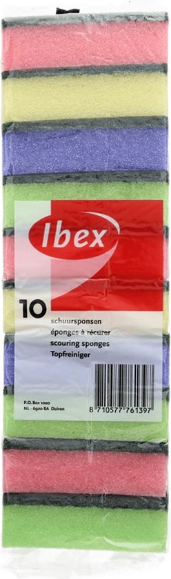 Ibex Schuurspons - 10 stuks - Assorti