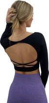 Fittastic Sportswear Femme - Tops manches longues - top dos nu Noir Taille M