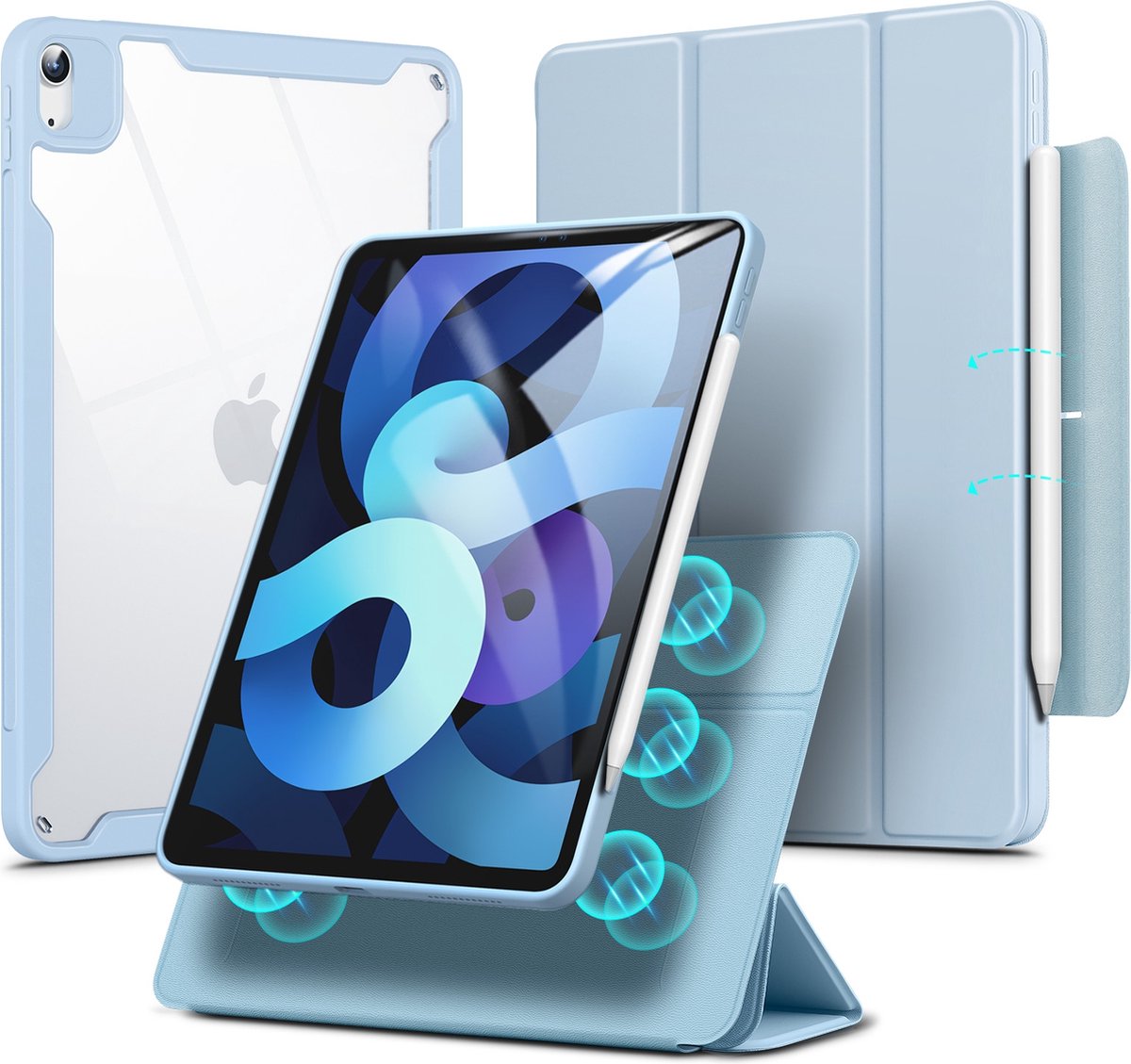 ESR Rebound Hybrid - Apple iPad Air 4 (2020) Hoes Bookcase - Groen