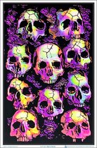 Wall Of Skulls - Blacklight Poster
