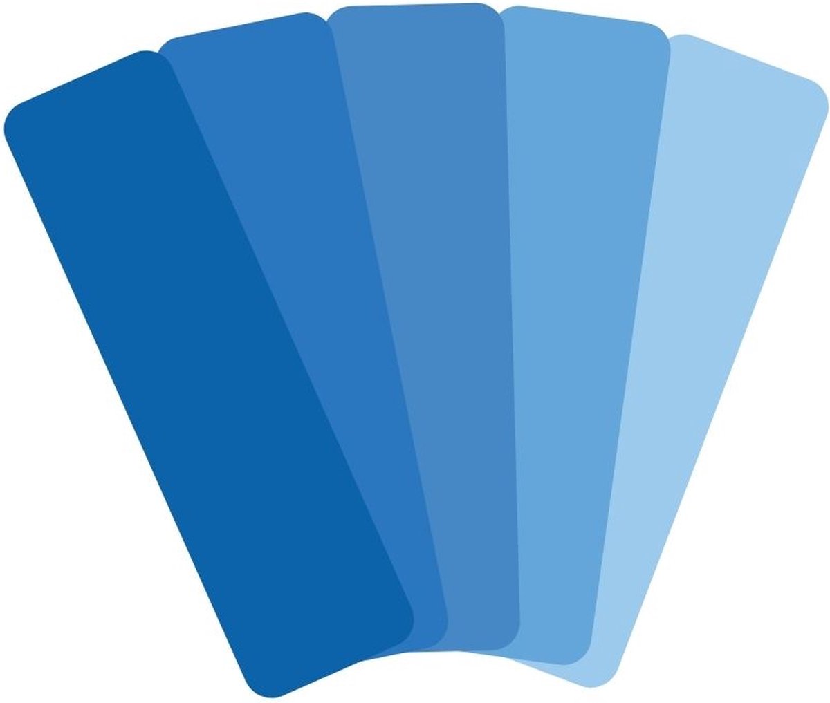 Set van 5 boekenleggers in verschillende tinten Blauw - Milieuvriendelijk papier