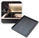 MIRO Houten Dienblad Rechthoekig - Decoratieve Dienbladen - Serveerblad - Sierblad - 35 x 44 CM - Zwart
