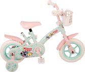 Vélo pour enfants Woezel & Pip - Filles - 10 pouces - Blauw menthe / Rose