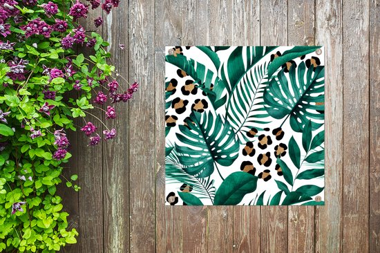 Posters de jardin Léopard - Feuilles - Motif - 50x50 cm