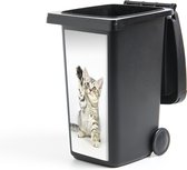 Container sticker Kitten - Poot - Wit - Meisjes - Kinderen - Jongens - Kind - 44x98 cm - Kliko sticker