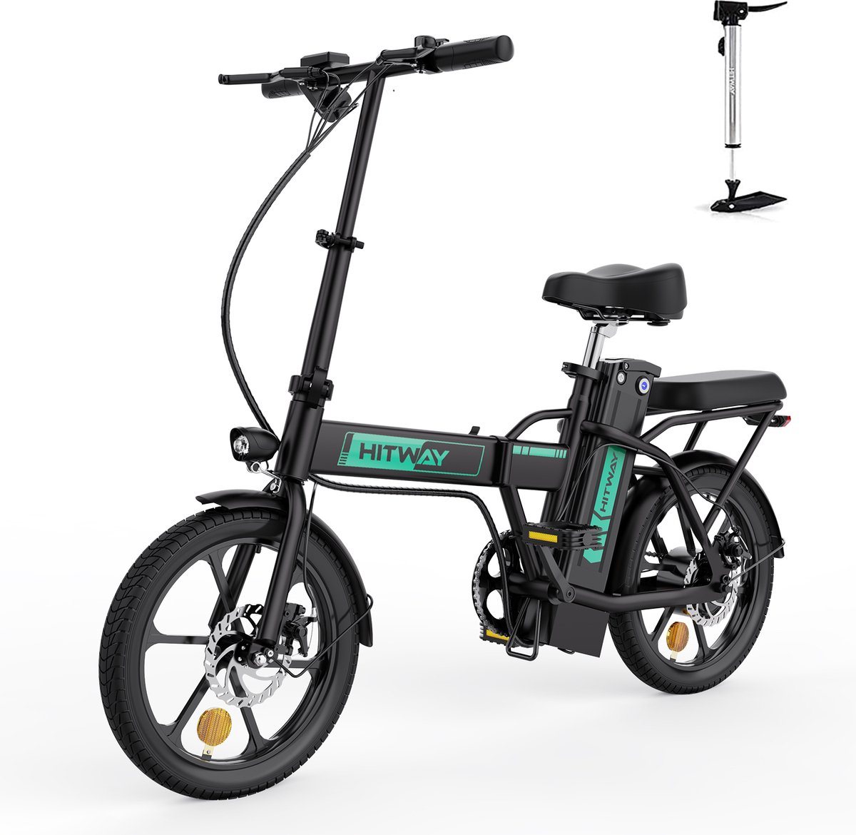 Hitway E Bike elektrische fiets vouwfiets 36V 8 4Ah accu 250W motor 25km u tot 35 70km 16"" City EBike voor dames en heren.