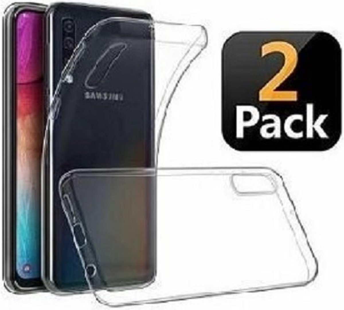 Samsung A70 Hoesje Siliconen TPU Transparant 2x
