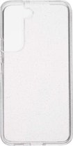 Shop4 - Samsung Galaxy S22 Plus Hoesje - Zachte Back Case TPU Siliconen Glitter Transparant