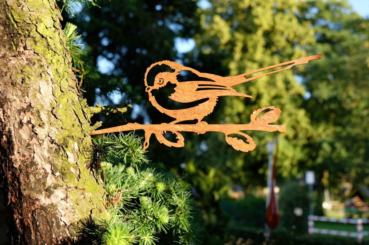 Art Bizniz Geluksvogel Mees Staal Roestbruin