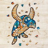 Eco Wood Art Houten Legpuzzel Schildpad/ Turtle Size M, 2352, 39,5x28,3x0,5cm