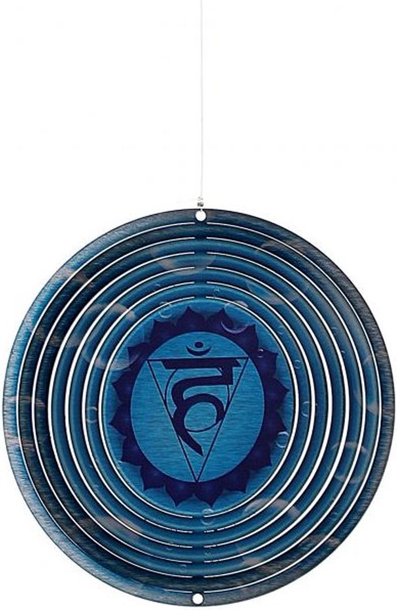 Windspinner - blauw - keel chakra - nature's melody - Ø13 cm - CCS05TR