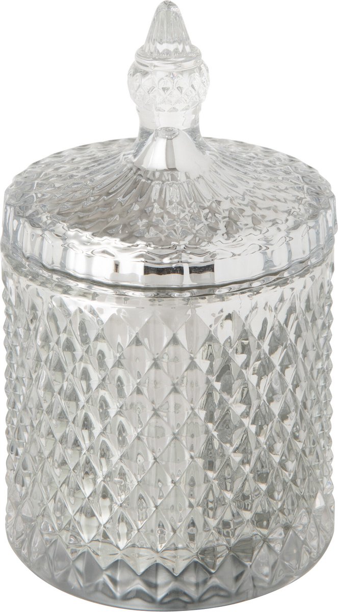 J-Line geurkaars Oriental White Heaven - glas - zilver - 60U