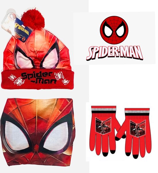Marvel Spiderman - Ensemble hiver 3 pièces bonnet + col roulé + gants -  rouge - taille... | bol.com